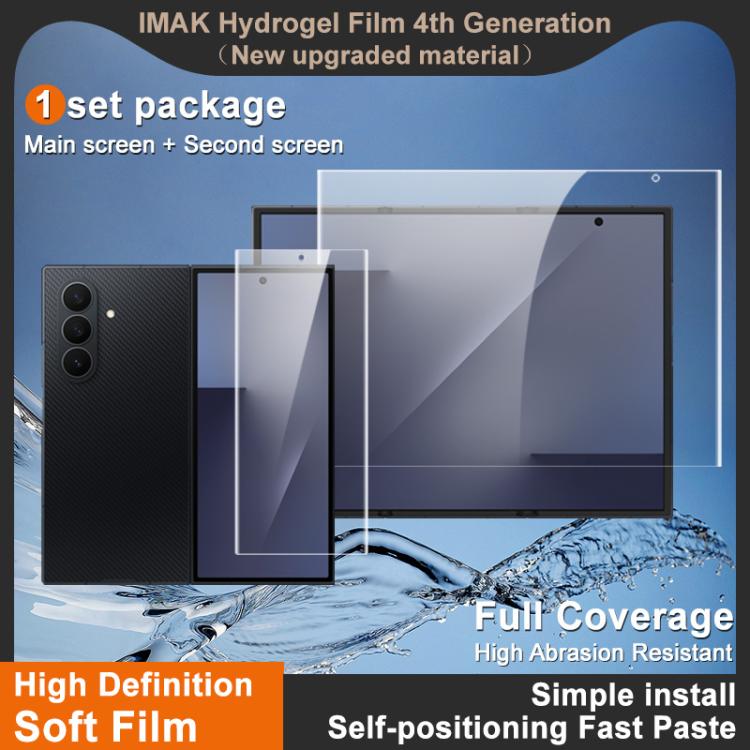 For Samsung Galaxy Z TriFold imak 4th Generation Screen Hydrogel Film Protector, Main Screen + Second Screen 1 Set