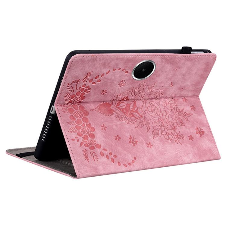 For OPPO Pad SE 11 inch Butterfly Rose Embossed Leather Tablet Case