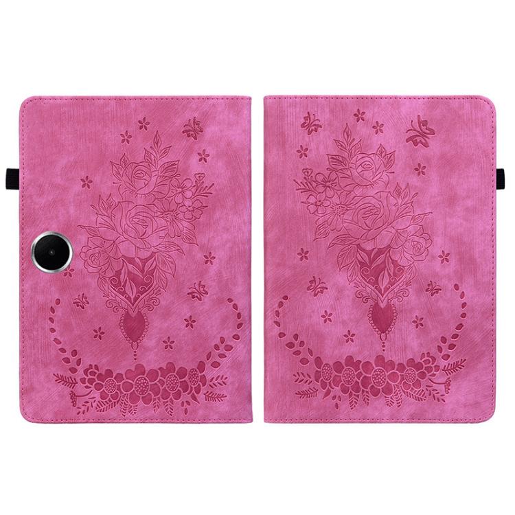 For OPPO Pad SE 11 inch Butterfly Rose Embossed Leather Tablet Case