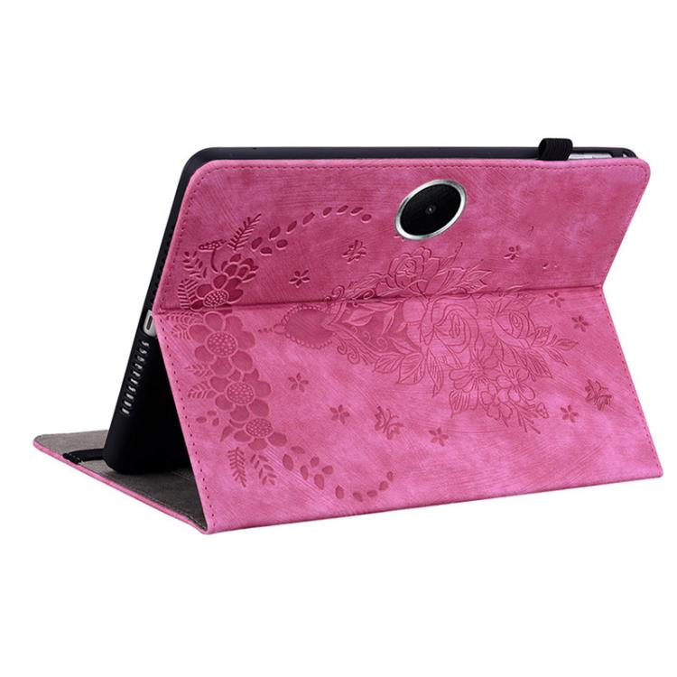 For OPPO Pad SE 11 inch Butterfly Rose Embossed Leather Tablet Case