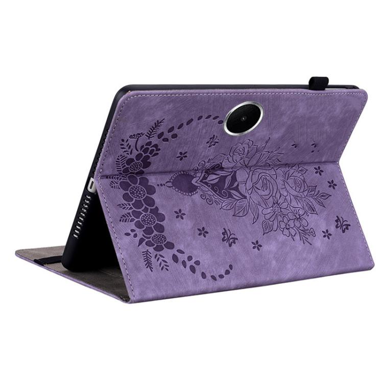 For OPPO Pad SE 11 inch Butterfly Rose Embossed Leather Tablet Case