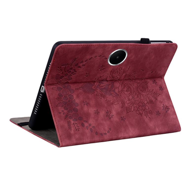 For OPPO Pad SE 11 inch Butterfly Rose Embossed Leather Tablet Case