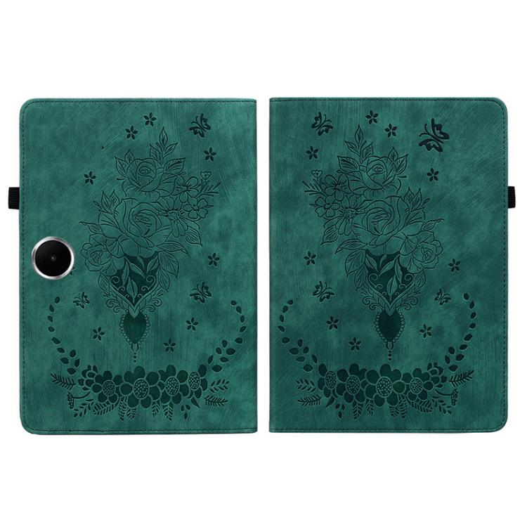 For OPPO Pad SE 11 inch Butterfly Rose Embossed Leather Tablet Case