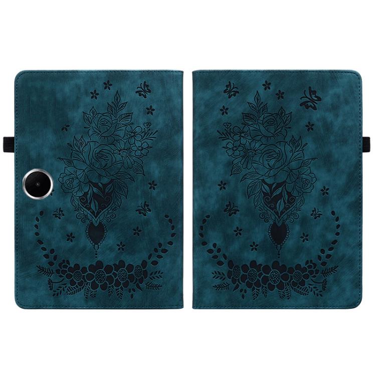 For OPPO Pad SE 11 inch Butterfly Rose Embossed Leather Tablet Case