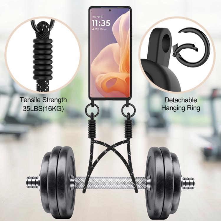 For Motorola Moto G96 / G85 / S50 Neo Integrated Card Bag Solid Color Liquid Silicone Phone Case Gen2 with Short Lanyard