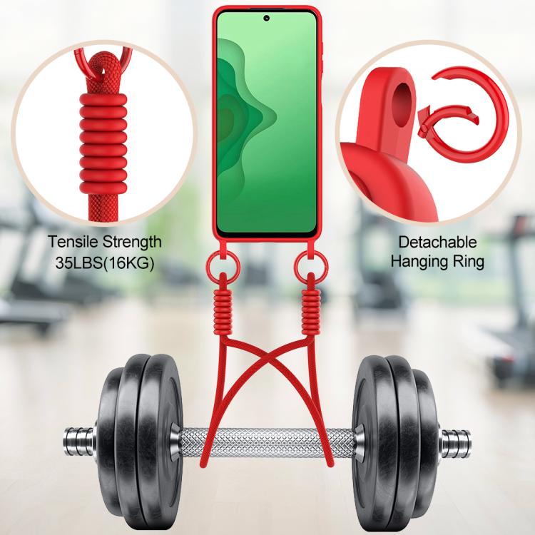 For Motorola Moto G14 4G Integrated Card Bag Solid Color Liquid Silicone Phone Case Gen2 with Short Lanyard