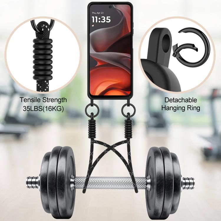 For Motorola Moto G67 Power / G57 Power Integrated Card Bag Solid Color Liquid Silicone Phone Case Gen2 with Short Lanyard