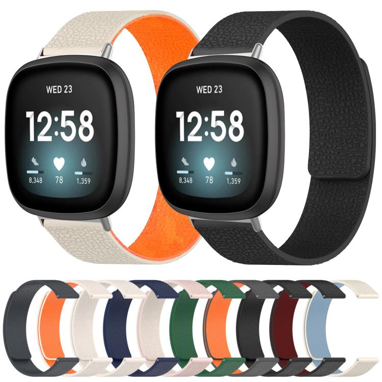 For Fitbit Charge 5 / Charge 6 xDfind Litchi Texture Magnetic Silicone Watch Band