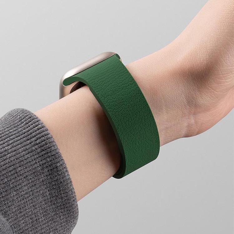 For Fitbit Charge 5 / Charge 6 xDfind Litchi Texture Magnetic Silicone Watch Band