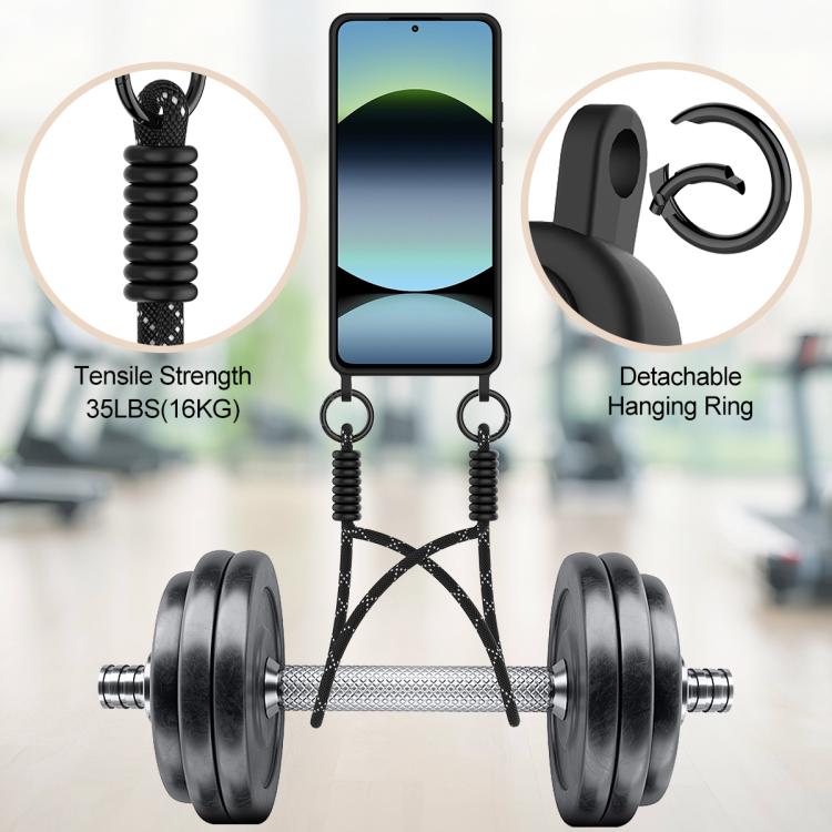 For Redmi Note 14 4G 163.25mm Integrated Card Bag Solid Color Liquid Silicone Phone Case Gen2 with Short Lanyard