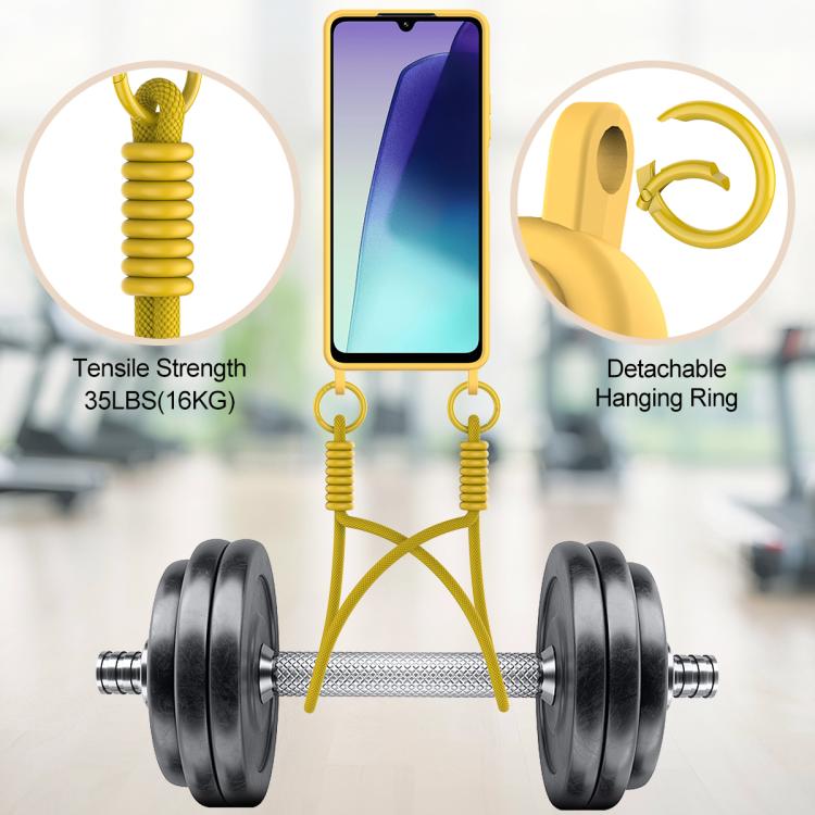 For Redmi 14C 4G / 14R 5G / A4 5G Integrated Card Bag Solid Color Liquid Silicone Phone Case Gen2 with Short Lanyard