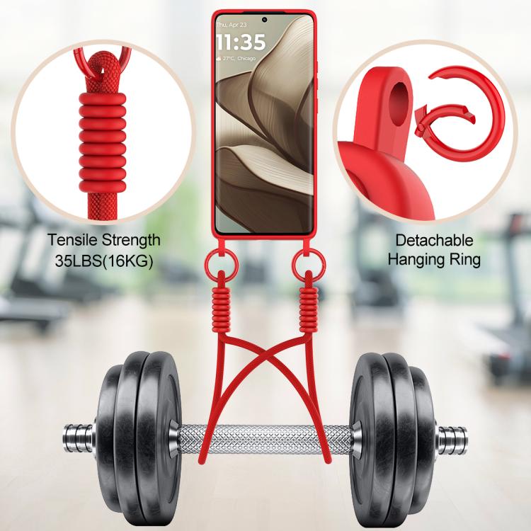 For Redmi 13C 4G / 13C 5G / 13R 5G Integrated Card Bag Solid Color Liquid Silicone Phone Case Gen2 with Short Lanyard