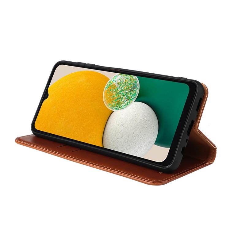 For Samsung Galaxy A56 5G Fierre Shann PU Genuine Leather Texture Phone Case