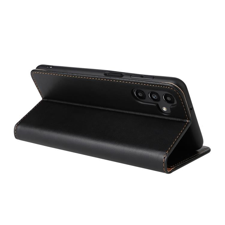 For Samsung Galaxy A56 5G Fierre Shann PU Genuine Leather Texture Phone Case