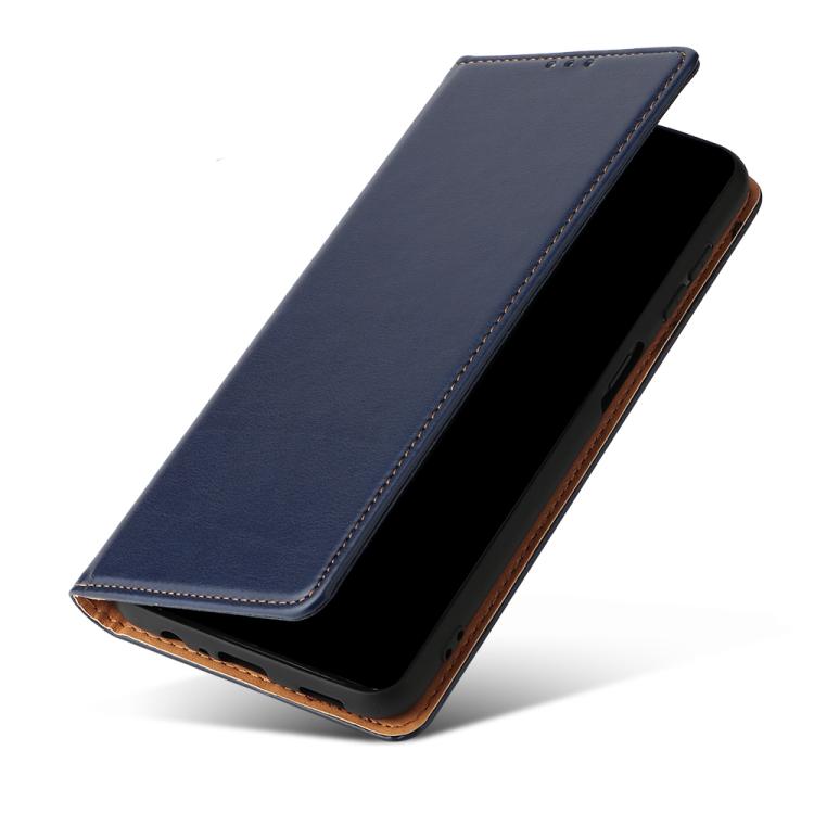 For Galaxy A57 5G Fierre Shann PU Genuine Leather Texture Phone Case