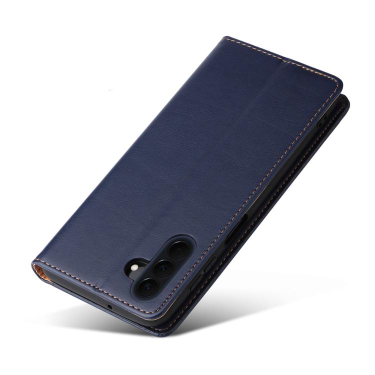 For Galaxy A57 5G Fierre Shann PU Genuine Leather Texture Phone Case
