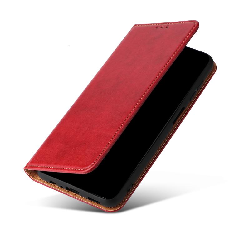For Galaxy A57 5G Fierre Shann PU Genuine Leather Texture Phone Case