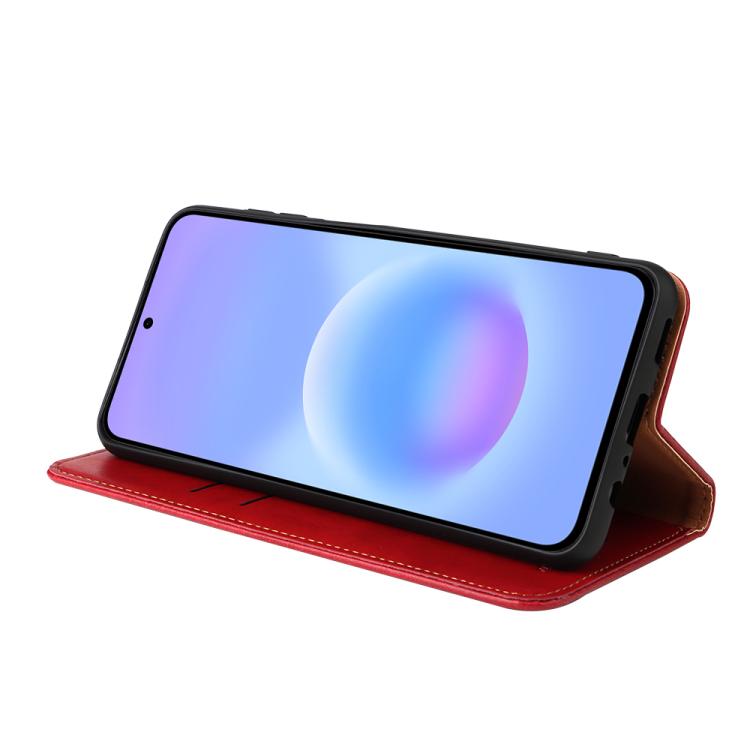 For Galaxy A57 5G Fierre Shann PU Genuine Leather Texture Phone Case