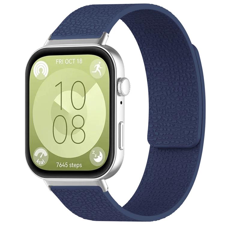For Huawei Watch Fit4 / Fit4 Pro / Fit3 xDfind Litchi Texture Magnetic Silicone Watch Band