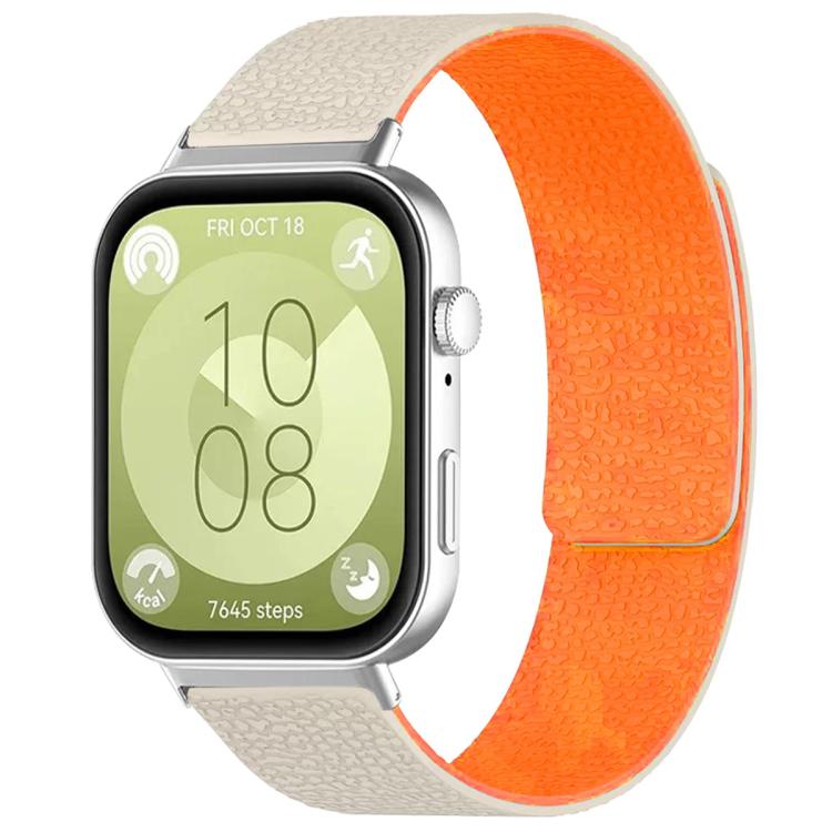 For Huawei Watch Fit4 / Fit4 Pro / Fit3 xDfind Litchi Texture Magnetic Silicone Watch Band