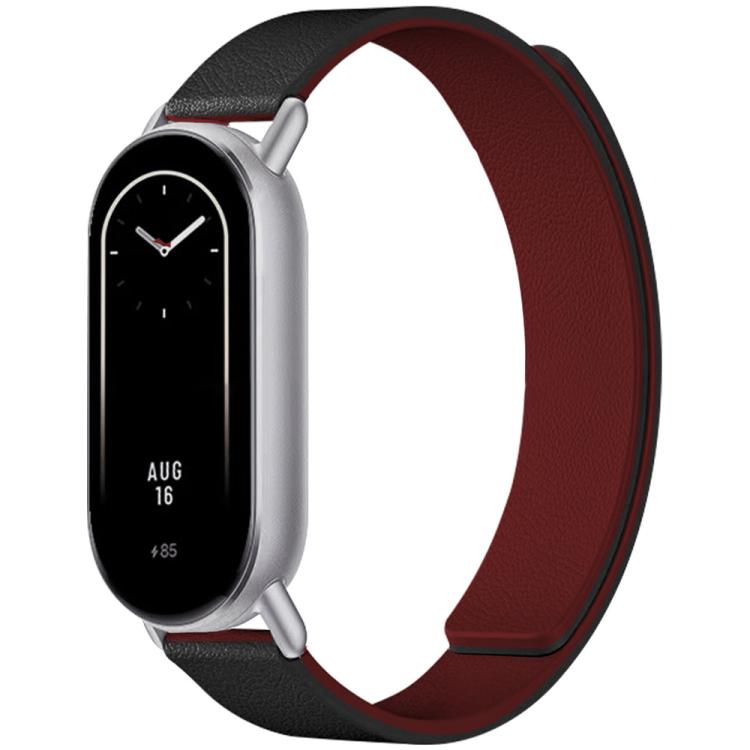 For Xiaomi Smart Bnad 10 / 9 / 8 xDfind Litchi Texture Magnetic Silicone Watch Band