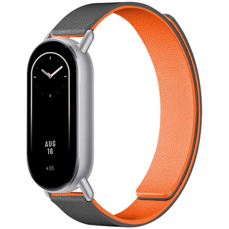 For Xiaomi Smart Bnad 10 / 9 / 8 xDfind Litchi Texture Magnetic Silicone Watch Band
