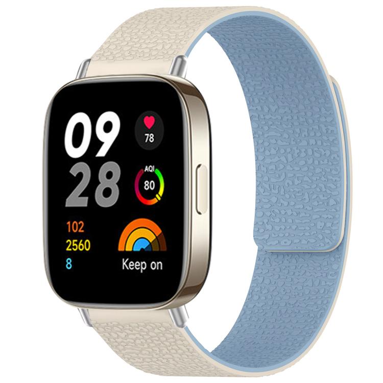 For Redmi Watch 3 xDfind Litchi Texture Magnetic Silicone Watch Band