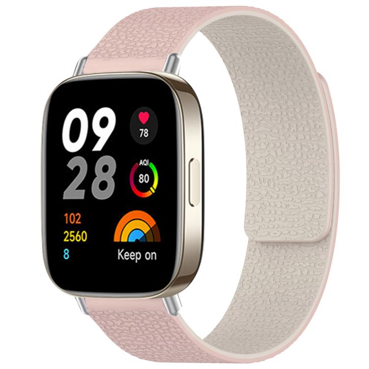 For Redmi Watch 3 xDfind Litchi Texture Magnetic Silicone Watch Band