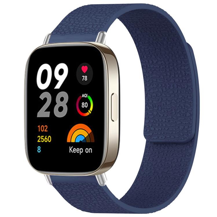 For Redmi Watch 3 xDfind Litchi Texture Magnetic Silicone Watch Band