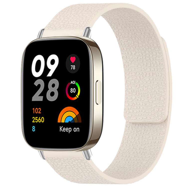 For Redmi Watch 3 xDfind Litchi Texture Magnetic Silicone Watch Band