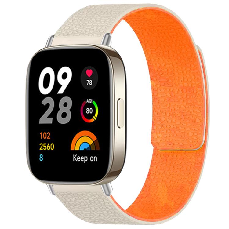 For Redmi Watch 3 xDfind Litchi Texture Magnetic Silicone Watch Band
