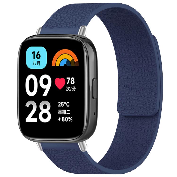 For Redmi Watch 3 Active/Watch 3 Lite xDfind Litchi Texture Magnetic Silicone Watch Band