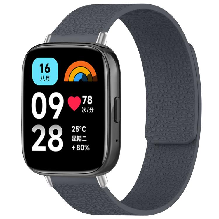 For Redmi Watch 3 Active/Watch 3 Lite xDfind Litchi Texture Magnetic Silicone Watch Band