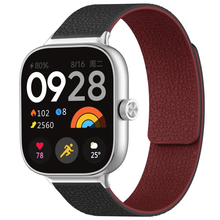 For Xiaomi Band 10 Pro/9 Pro/Redmi Watch 6/5/4 xDfind Litchi Texture Magnetic Silicone Watch Band