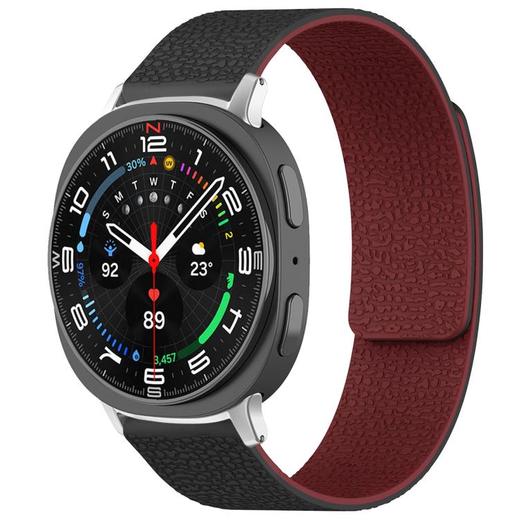 For Samsung Galaxy Watch Ultra/Ultra 2025 xDfind Litchi Texture Magnetic Silicone Watch Band