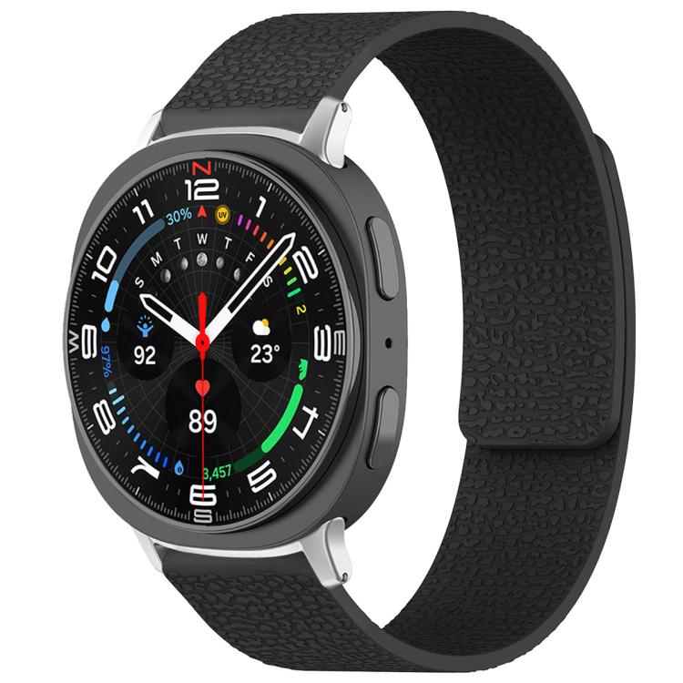 For Samsung Galaxy Watch Ultra/Ultra 2025 xDfind Litchi Texture Magnetic Silicone Watch Band