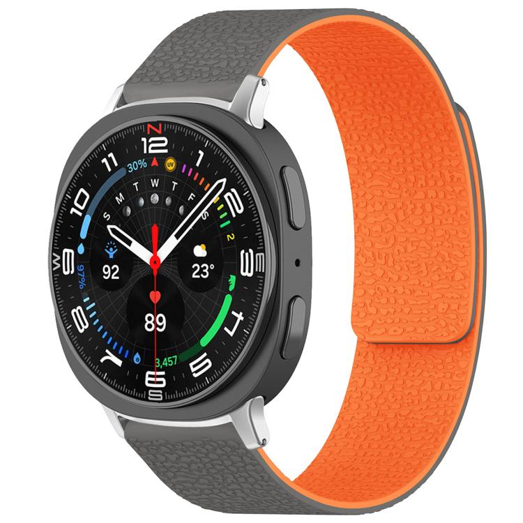 For Samsung Galaxy Watch Ultra/Ultra 2025 xDfind Litchi Texture Magnetic Silicone Watch Band