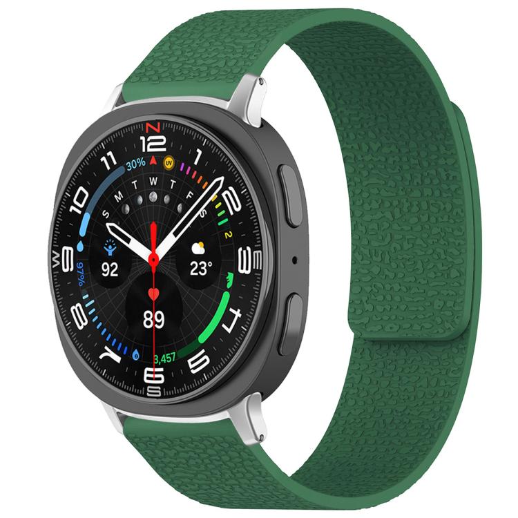 For Samsung Galaxy Watch Ultra/Ultra 2025 xDfind Litchi Texture Magnetic Silicone Watch Band