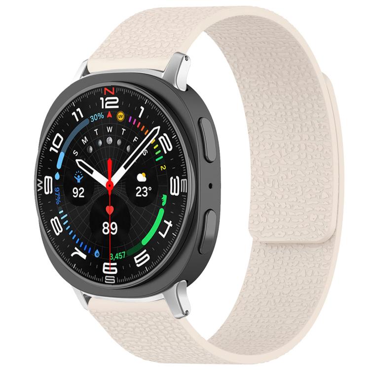 For Samsung Galaxy Watch Ultra/Ultra 2025 xDfind Litchi Texture Magnetic Silicone Watch Band
