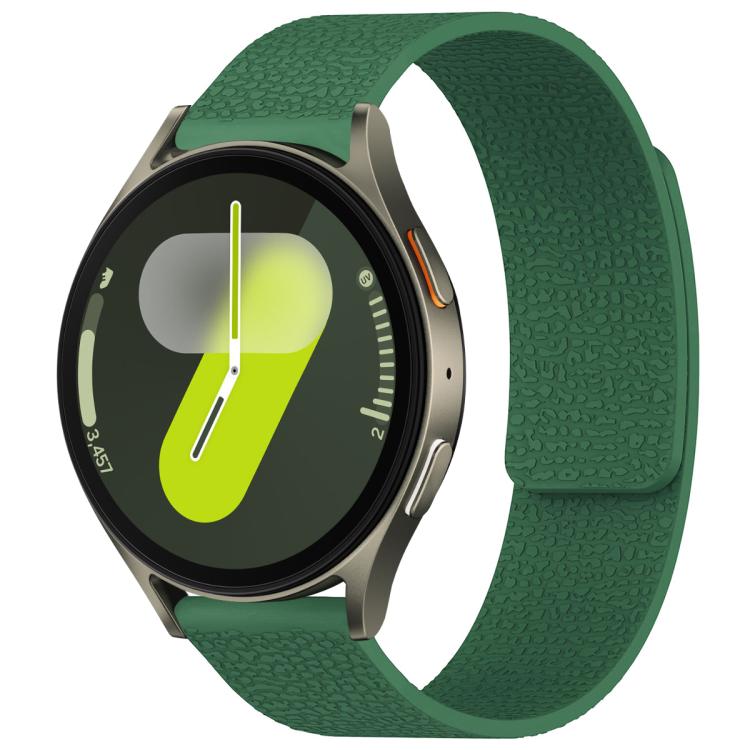 For Samsung Galaxy Watch 7 / 6 / 5 / FE xDfind Litchi Texture Magnetic Silicone Watch Band