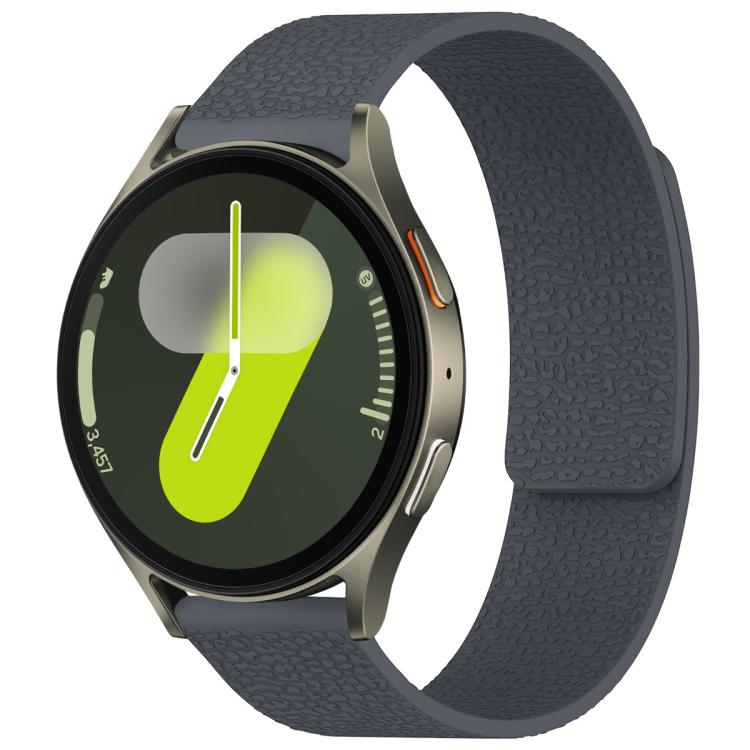 For Samsung Galaxy Watch 7 / 6 / 5 / FE xDfind Litchi Texture Magnetic Silicone Watch Band