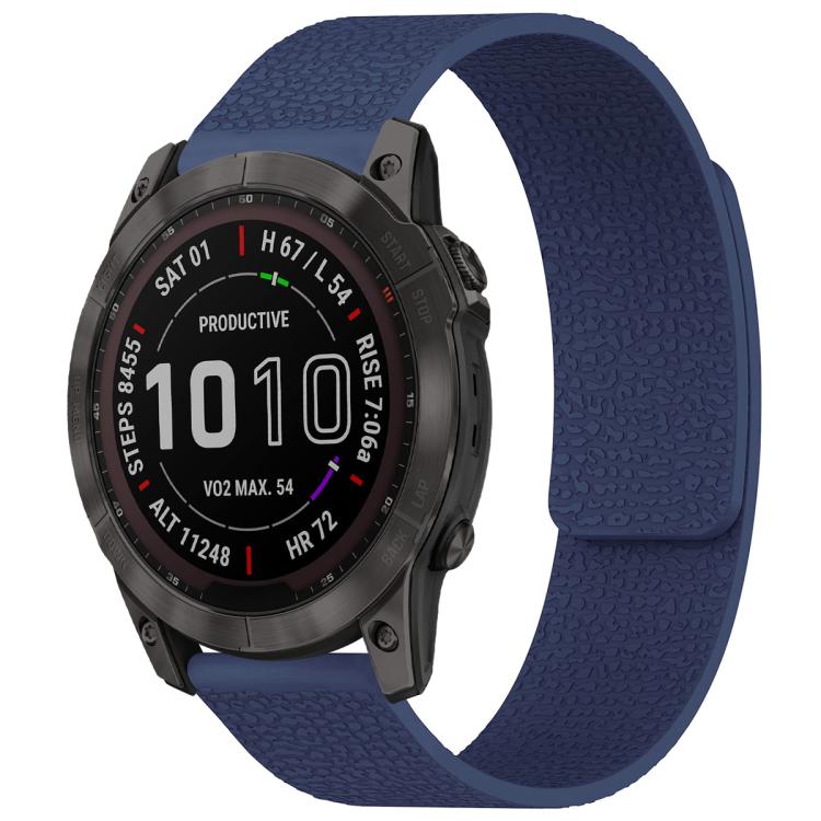 For Garmin Fenix 8/7X/6X/5X 26mm xDfind Litchi Texture Magnetic Silicone Watch Band