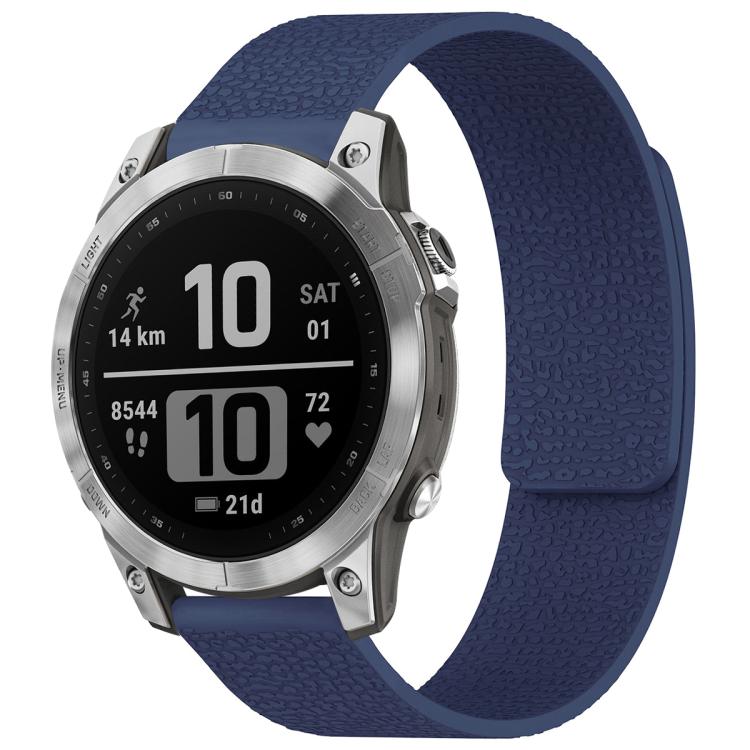 For Garmin Fenix 8/7/6/5 22mm xDfind Litchi Texture Magnetic Silicone Watch Band
