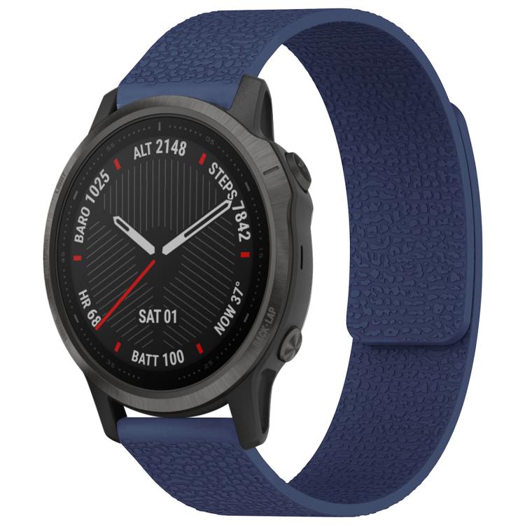 For Garmin Fenix 8/7S/6S/5S 20mm xDfind Litchi Texture Magnetic Silicone Watch Band
