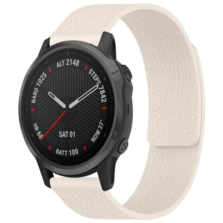 For Garmin Fenix 8/7S/6S/5S 20mm xDfind Litchi Texture Magnetic Silicone Watch Band