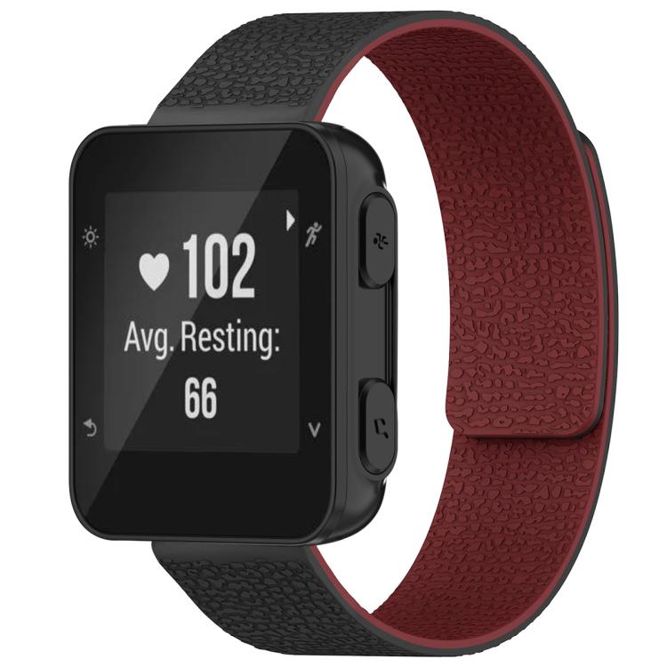 For Garmin Forerunner 35/30/35J 20mm xDfind Litchi Texture Magnetic Silicone Watch Band
