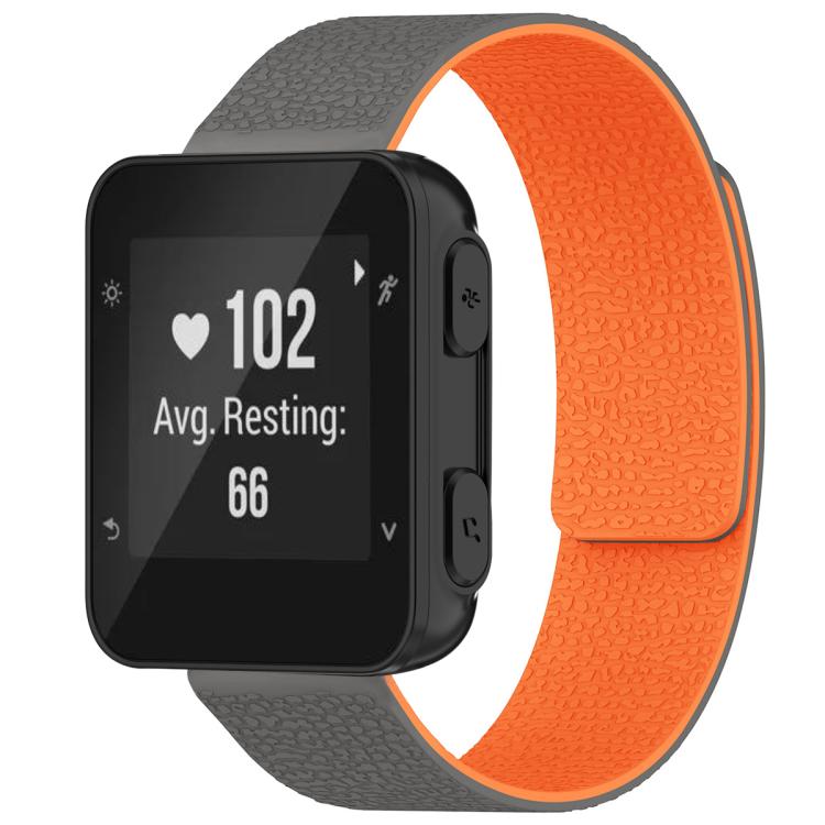 For Garmin Forerunner 35/30/35J 20mm xDfind Litchi Texture Magnetic Silicone Watch Band