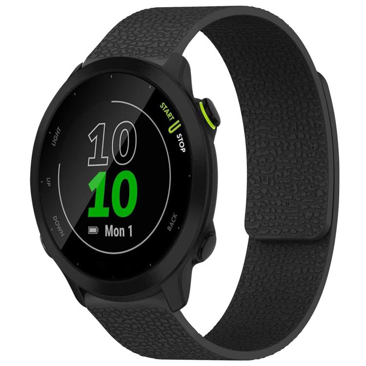 For Garmin Forerunner 45 / 45S / Swim 2 18mm xDfind Litchi Texture Magnetic Silicone Watch Band
