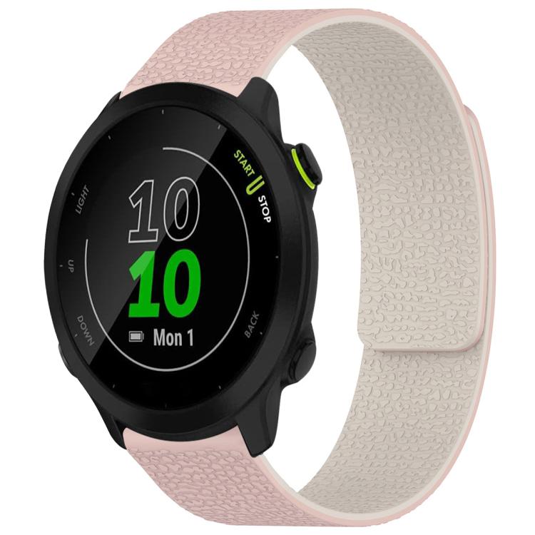 For Garmin Forerunner 45 / 45S / Swim 2 18mm xDfind Litchi Texture Magnetic Silicone Watch Band