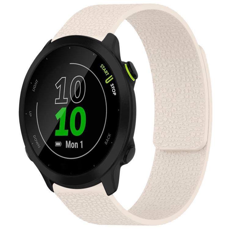 For Garmin Forerunner 45 / 45S / Swim 2 18mm xDfind Litchi Texture Magnetic Silicone Watch Band